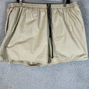 Vintage Polo Sport Ralph Lauren‎ Men’s Khaki Shorts Drawstring Trunks Size 2XL